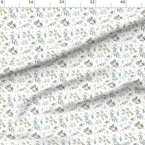 Foliage Fabric - Eucalyptus Leaves + Gold Flecks || Australian Native Leaves + Foliage By Erin Kendal - Foliage Fabric With Spoonflower image 2