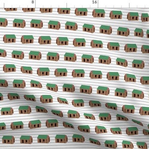 Log Cabin Fabric - Log Cabin - Wood, Cabin, Camping, Lincoln Logs, Outdoors, Adventure, Kids - Cotton Fabric By The Yard With Spoonflower