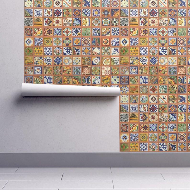 Talavera Tile Wallpaper Mexican Tiles By Wren Image 0