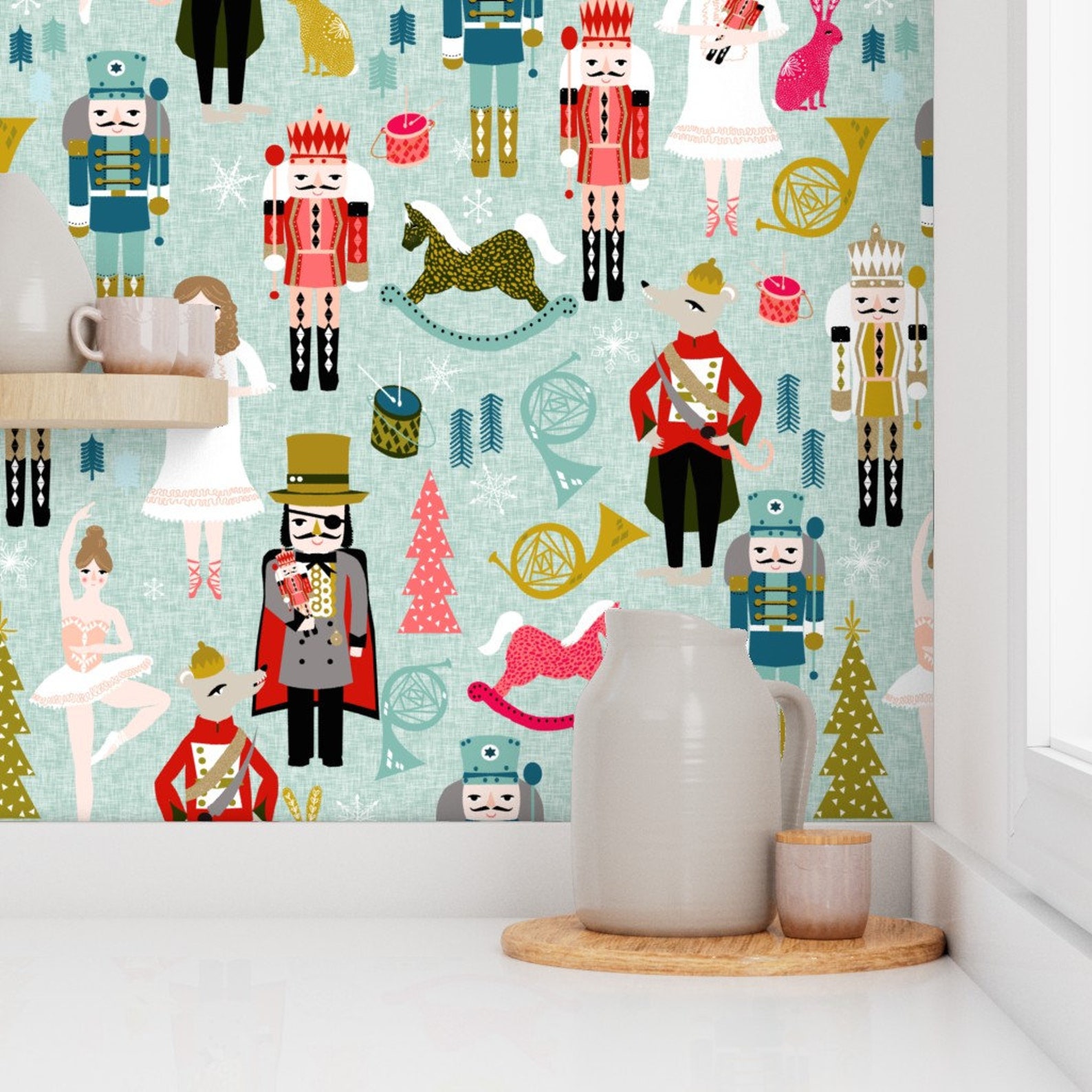 Nutcracker Wallpaper Large Xmas Holiday Christmas by Andrea - Etsy