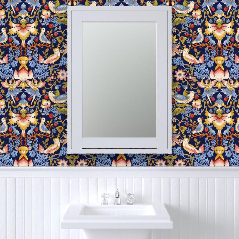 Victorian Wallpaper - Victorian-Fairytale By Gaiamarfurt - William Morris Inspiration Removable Self Adhesive Wallpaper Roll by Spoonflower image 8