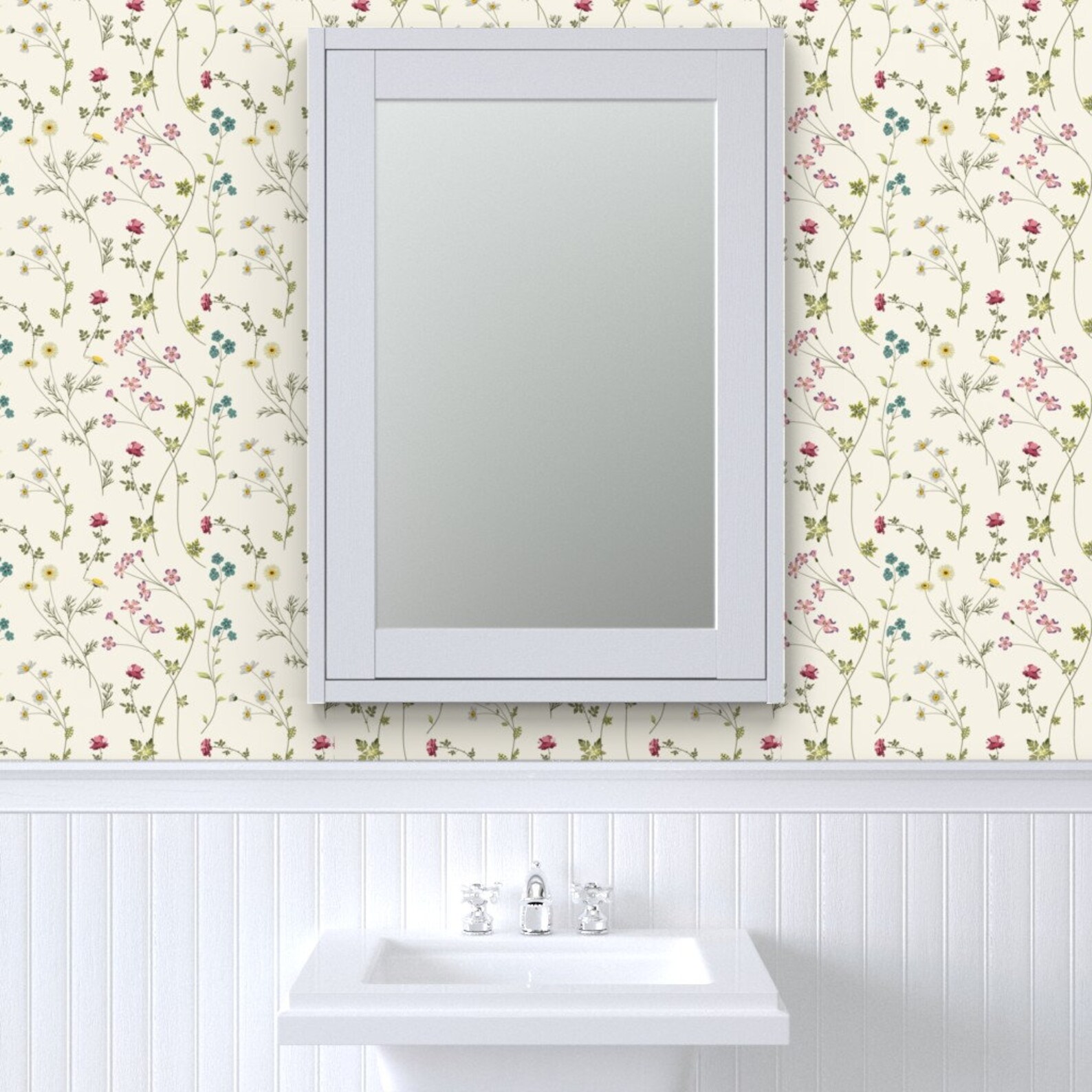 Flowers Wallpaper Pressed Flowers by Pinkpineappledesign - Etsy