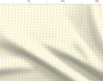 Spring Plaid Pale Yellow Fabric - Spring Plaid - Gingham Check - Yellow - Lad20 By Littlearrowdesign - Spring Plaid Fabric With Spoonflower