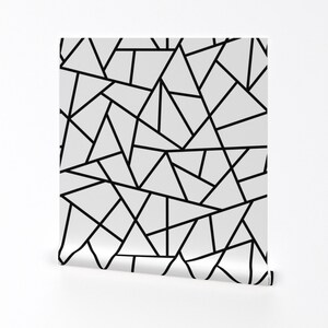 Abstract Wallpaper - Abstract Geometric Black By Sierra Gallagher - Custom Printed Removable Self Adhesive Wallpaper Roll by Spoonflower