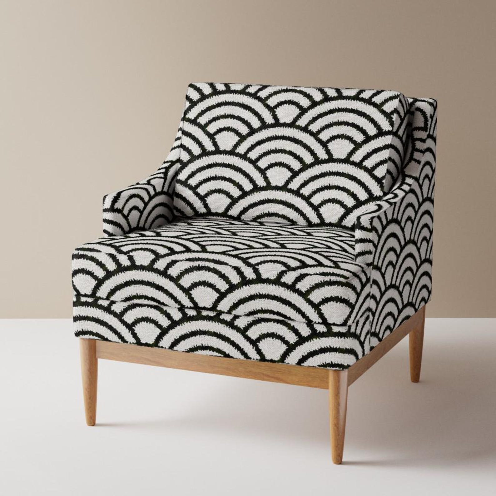 Rice and Nori Upholstery Fabric- Sushi Waves by Analinea - Black White ...