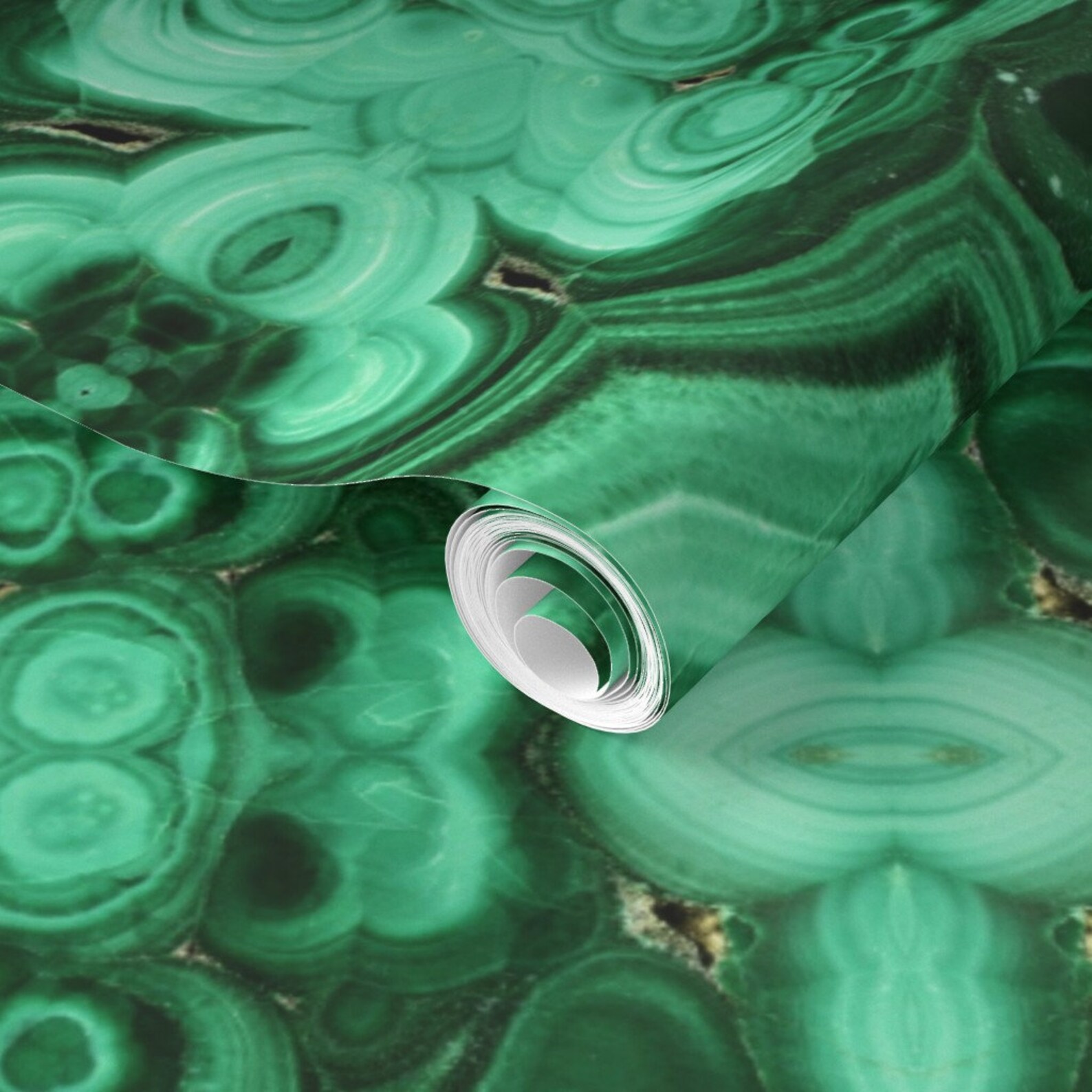 Mirrored Malachite Wallpaper Malachite Large Scale by - Etsy