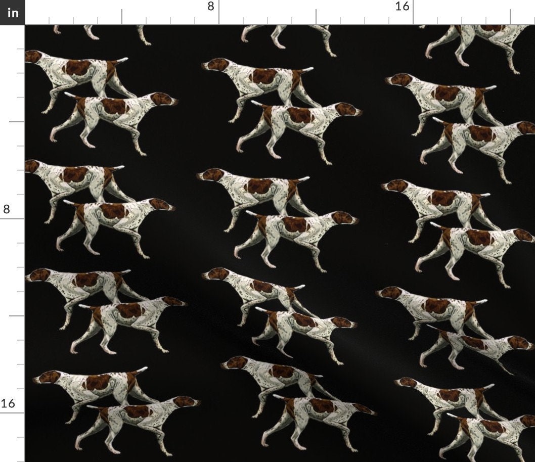Hunting Dog Fabric German Shorthair Pointer Fabric by Etsy