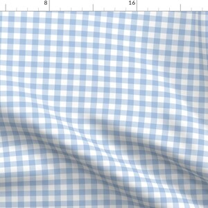 Gingham Fabric - Stockholm Gingham Blueberry By Lilyoake - Gingham Blueberry White Checked Cotton Fabric By The Yard With Spoonflower
