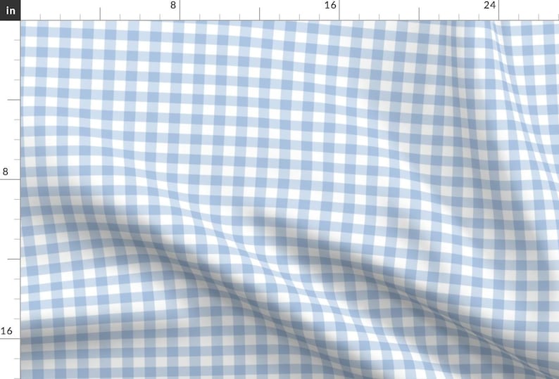 Gingham Fabric - Stockholm Gingham Blueberry By Lilyoake - Gingham Blueberry White Checked Cotton Fabric By The Yard With Spoonflower image 1