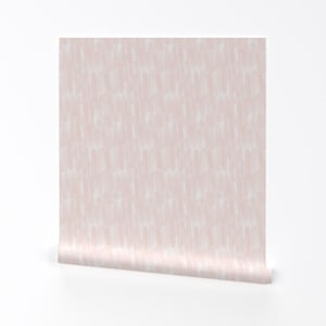 Pink Wallpaper - Watercolor Strokes // Pale Pink By Ivieclothco - Light Pink Nursery Removable Self Adhesive Wallpaper Roll by Spoonflower