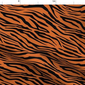 Animal Skin Fabric - Tiger Print By Thinlinetextiles - Animal Print Jungle Safari Brown Black Cotton Fabric By The Yard With Spoonflower