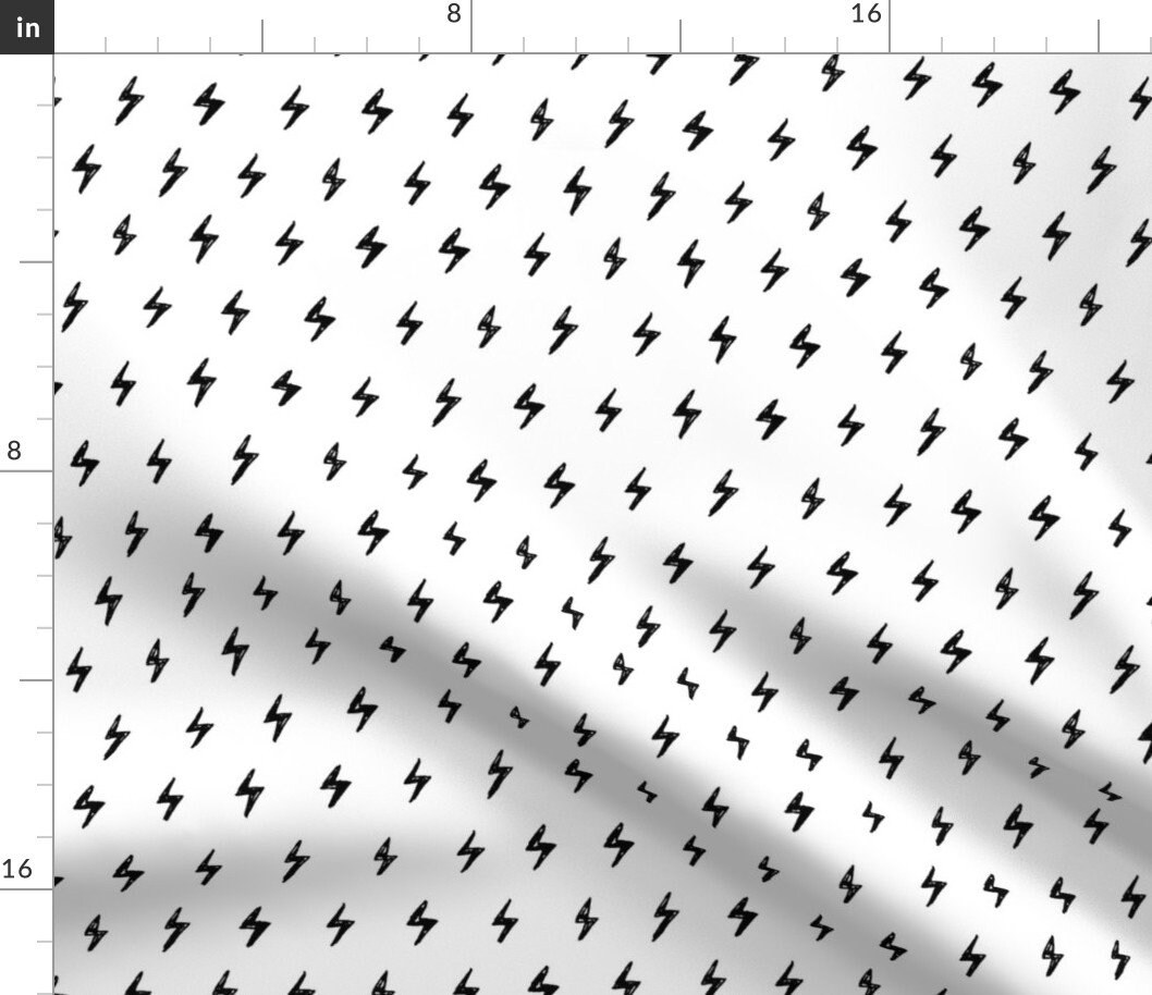 Black White Lightning Bolt Fabric Lightning Bolt by Etsy