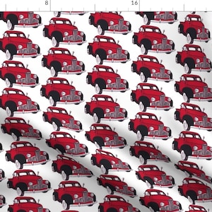 Vintage Truck Fabric - Studebaker M Series Truck 1946 1947 1948 by edsel2084 - Pick Up Truck Nostalgia  Fabric by the Yard by Spoonflower