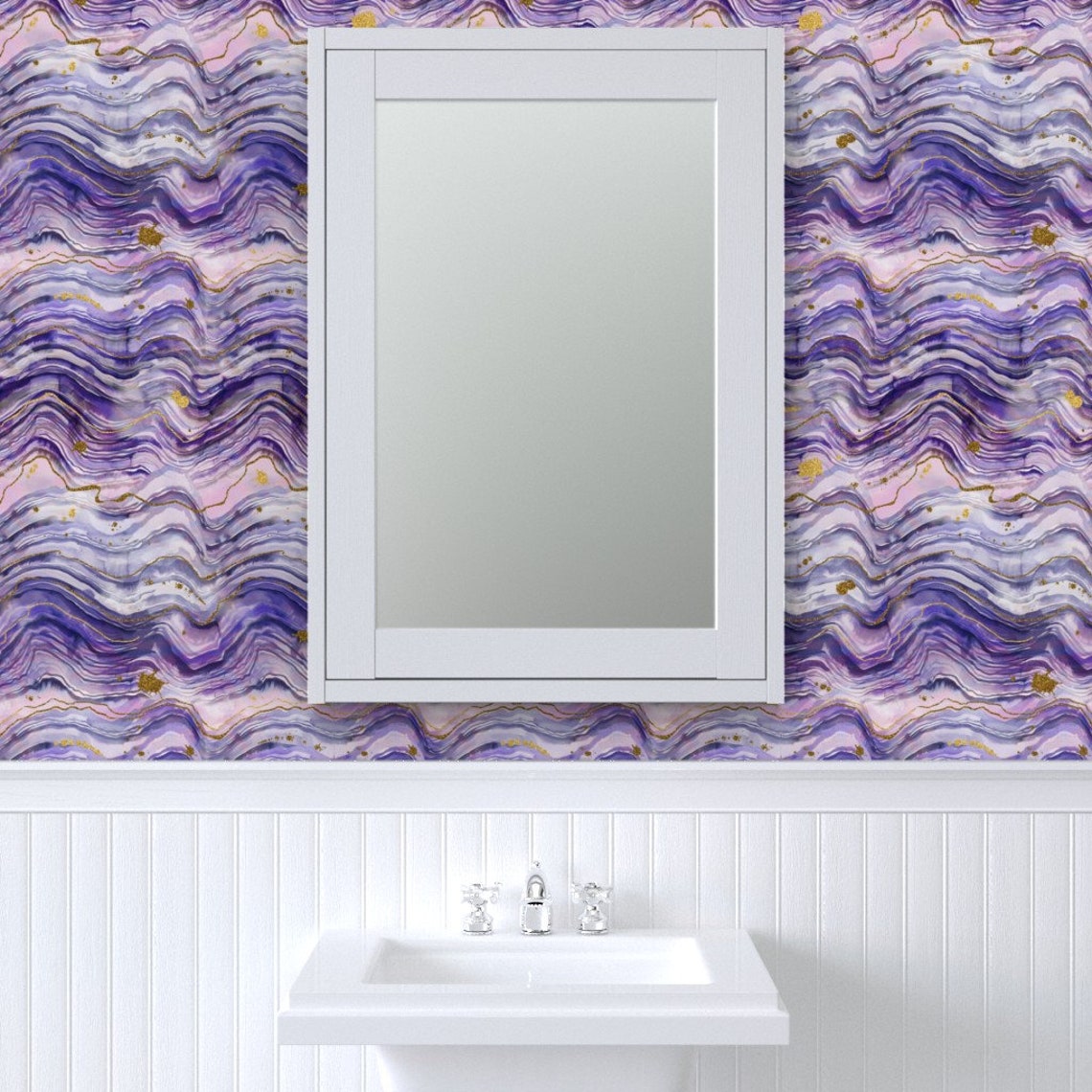 Geode Wallpaper Purple Geode by Karismithdesigns Purple - Etsy