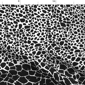 Giraffe Print Black And White Gradient Fabric - Giraffe-Pattern By Innaogando - Giraffe Print Cotton Fabric By The Yard With Spoonflower