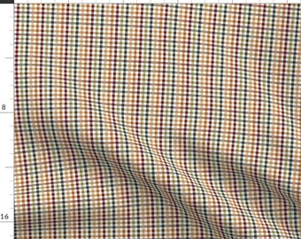 Fall Plaid Fabric - Thanksgiving Fall Colors By Littlearrowdesign - Orange Green Brown Tartan Cotton Fabric By The Yard With Spoonflower