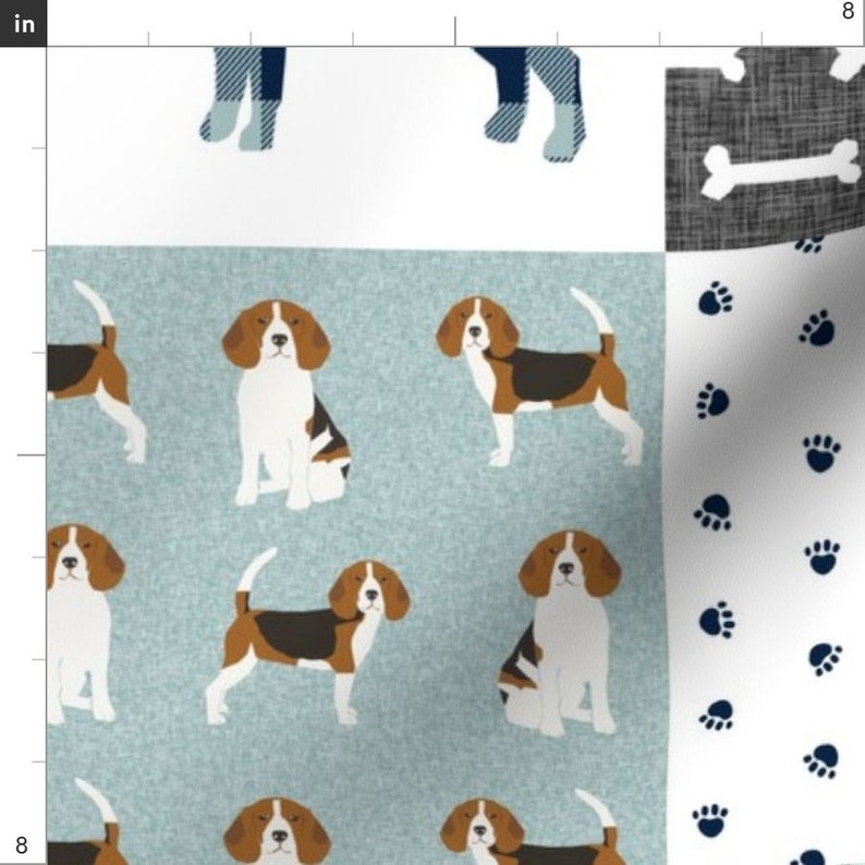Beagle Cheater Quilt Fabric Beagle Pet Quilt B Dog Breed Etsy