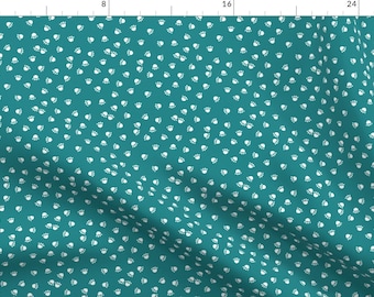 Paw Prints On Turquoise Fabric - Cute Turquoise Paw Prints Dog Fabric By Petfriendly - Paw Prints Cotton Fabric By The Yard With Spoonflower