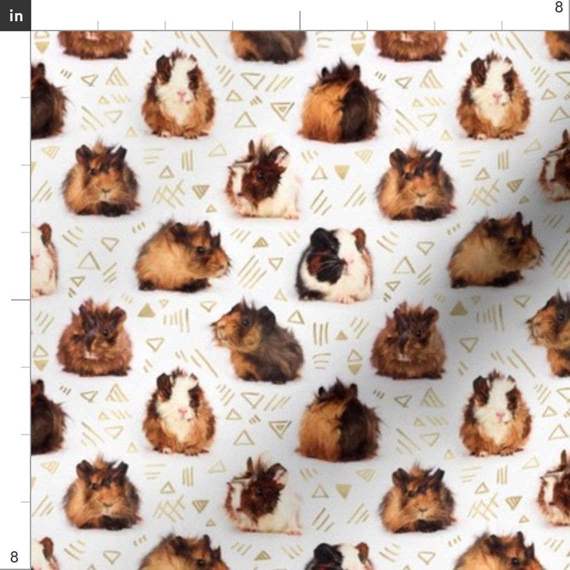 Guinea Pigs Fabric Lots of Tiny Guinea Pigs by Micklyn Etsy
