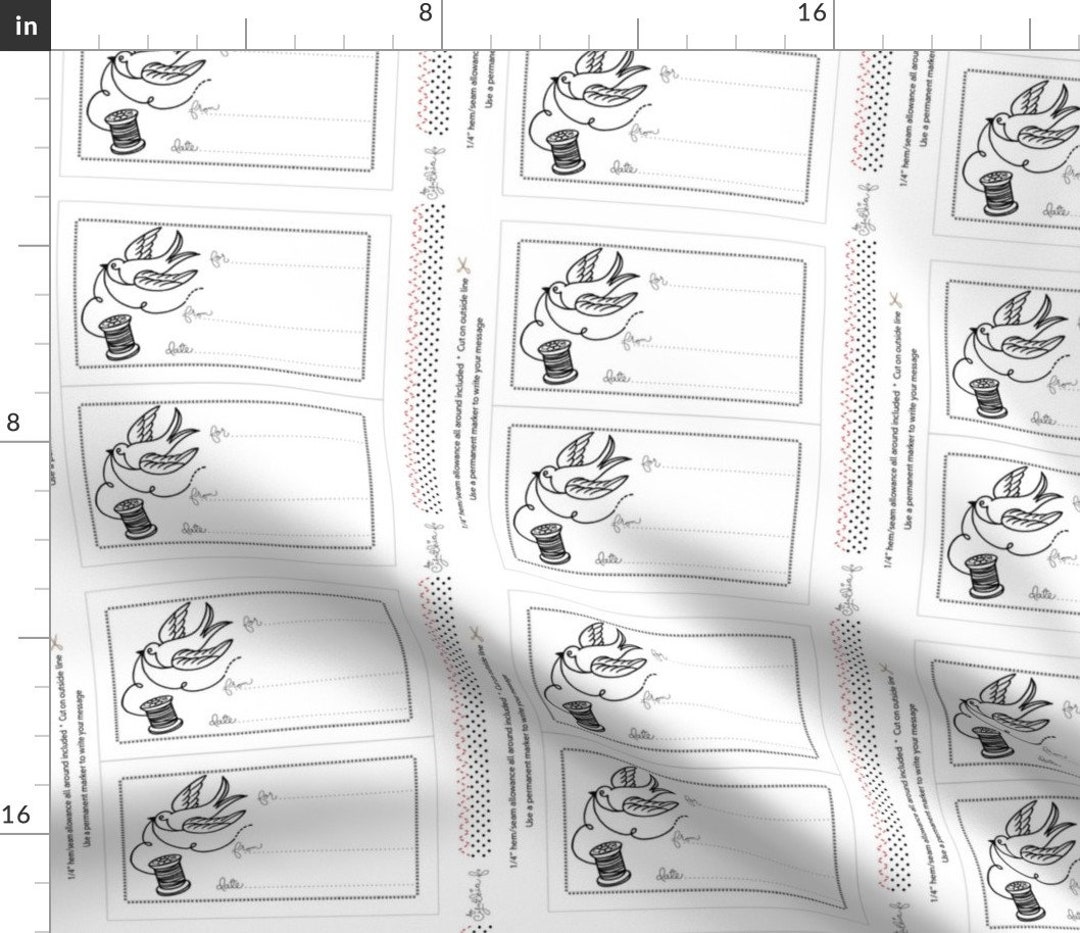 Quilt Label Fabric Quilt Label Sewing Sparrow by Quilt