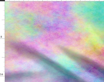 Opal Fabric - Opal By Peacoquettedesigns - Opal Rainbow Colorful Tie Dye Print Cotton Fabric By The Yard With Spoonflower