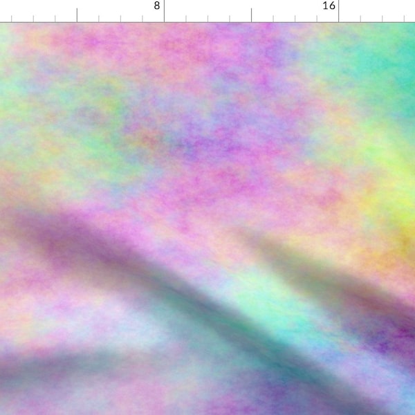 Opal Fabric - Opal By Peacoquettedesigns - Opal Rainbow Colorful Tie Dye Print Cotton Fabric By The Yard With Spoonflower