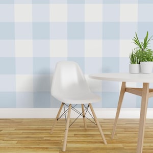 Papel de Parede Azul Autoadesivo - Xadrez Vichy Clássico em Grande Escala 15 cm - Decoração de Parede Removível - Xadrez Vichy Azul Claro da dept_6