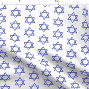 Star of David Fabric - Jewish Star By Erinanne - Jewish Cotton Fabric By The Yard With Spoonflower
