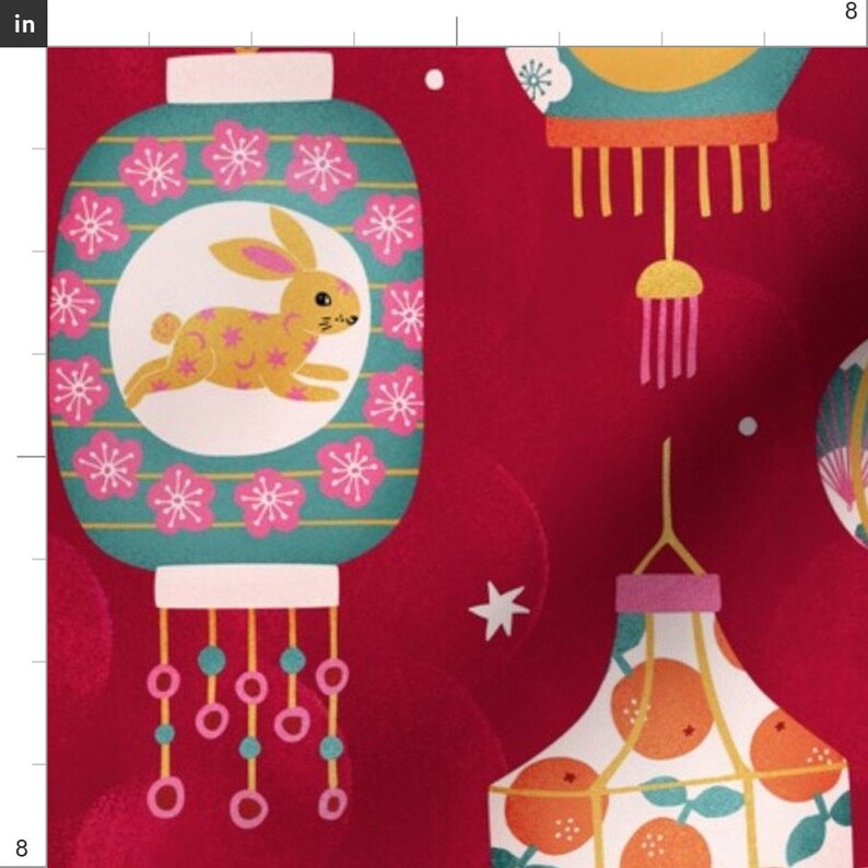 chinese new year fabric