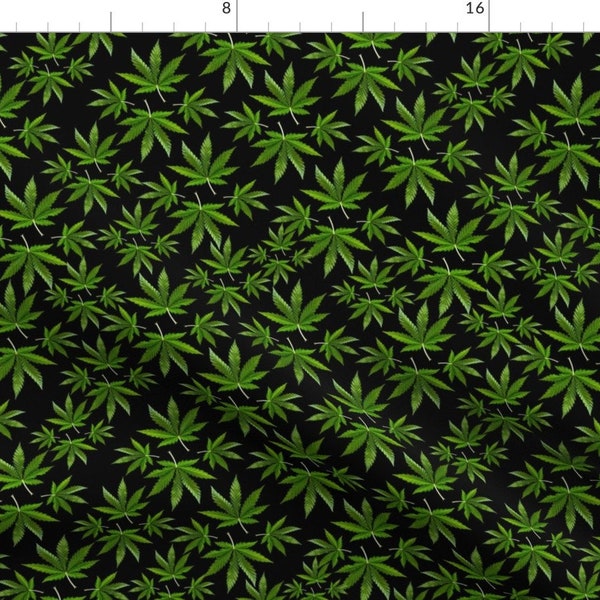 Marijuana Fabric - Sweet Indica/Sativa Hybrid By Camomoto - Marijuana Cotton Fabric By The Yard With Spoonflower
