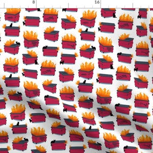 Trash Fire Fabric - I Survived 2020 Rainbow Colors Small Scale By Jennifer Todd - Funny New Year Cotton Fabric by the Yard with Spoonflower