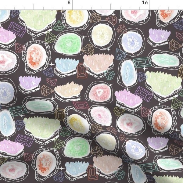 Gemstone Fabric Etsy