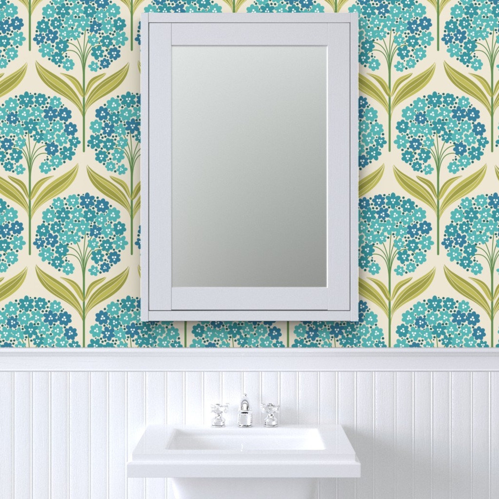 Vintage Pom Pom Wallpaper Large Pom Pom Flower by - Etsy