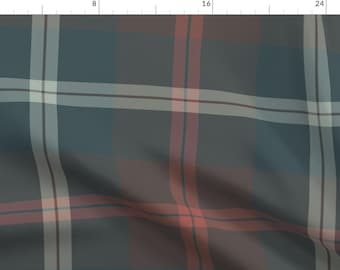Vintage Fabric - Graham Tartan Large by schatzibrown - Plaid Academia Library Masculine Heritage Cabincore Fabric by the Yard by Spoonflower