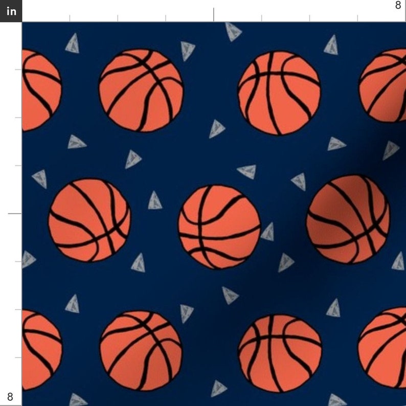 Basketball Fabric Boys Girls Quilting Fabric Triangle Etsy