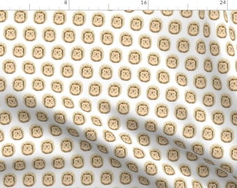 Woodland Hedgehog Fabric - Woodland Hedgehog On White By Silveroakdesign - Hedgehog Forest Animal Cotton Fabric By The Yard With Spoonflower