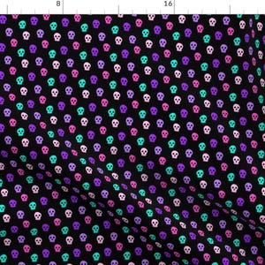 Halloween Fabric - Sugar Skull Small by ashleysummersdesign - Sugar Skulls Day Of The Dead Halloween Party Fabric by the Yard by Spoonflower