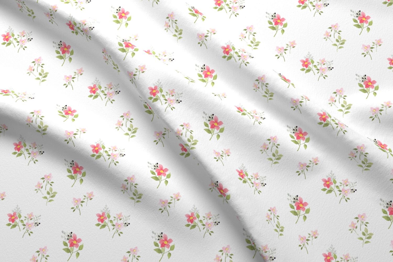 Baby Girl Nursery Fabric Dainty Pink Spring Floral By Etsy