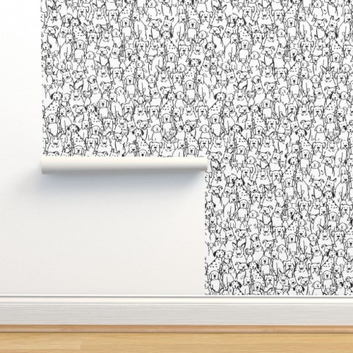 Dog Wallpaper Dog's Life Black White by Coopercraft - Etsy Ireland Dog Wallpaper Dog's Life Black White by Coopercraft - Etsy Ireland