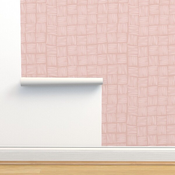 Pink Grasscloth Wallpaper Etsy