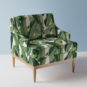 Banana Leaf Upholstery Fabric- Tropical Leaves by willowlanetextiles - Large Green Tropical Jungle  Fabric By The Yard With Spoonflower