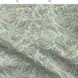 Manta Ray Fabric - Hawaiian Hidden Pastel By Wren Leyland - Tropical Polynesian Pastel Tattoo Cotton Fabric By The Yard With Spoonflower