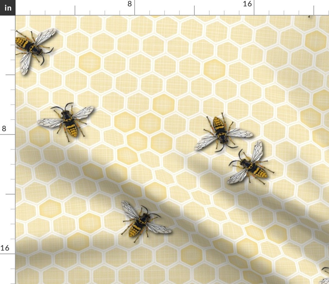 Honeybee Fabric Honey A Bee Farm by Juliesfabrics Summer - Etsy