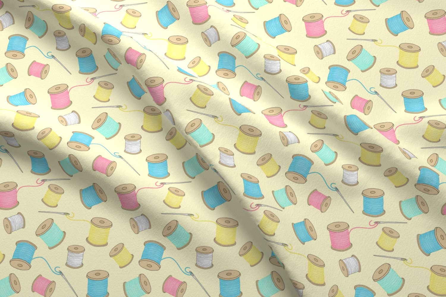 Spools Fabric Sewing Notions 4 Spools Of Thread By Hazel Etsy