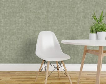 Selbstklebende Tapete in neutralem Salbeigrün – Strukturierte Optik, einfarbig grün – Abnehmbare Wanddekoration – Salbeigrün von erin__kendal