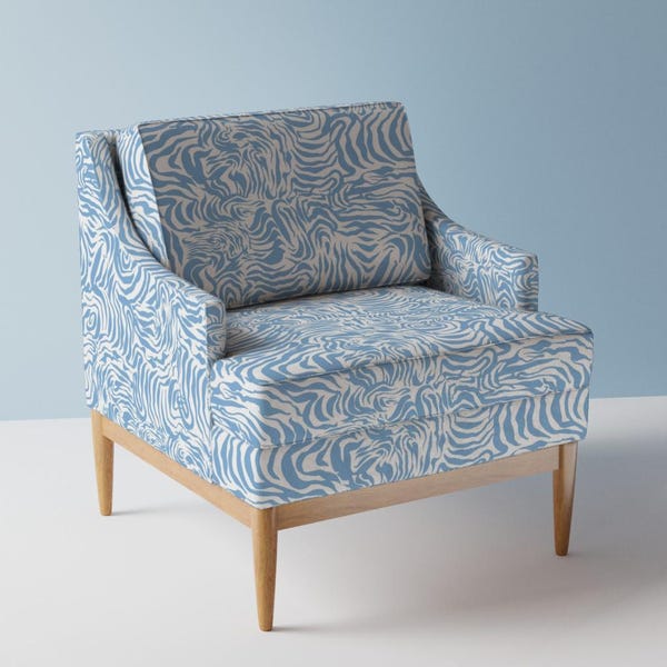 Cornflower Blauer Polsterstoff - Wigly Line Work von chrissyink - Nautical Lines Abstrakt Lines Ocean Waves Fabric lose Ware With Spoonflower