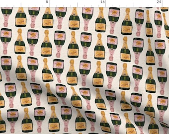 Celebration Fabric - Champagne Bottles by cityette - Cocktail Bubbly New Year Champagne Cocktail Party Fabric by the Yard by Spoonflower