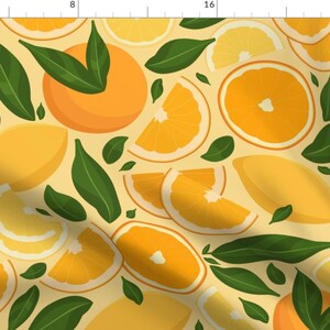 Citrus Fruit Fabric - Oranges And Lemons by evamatise - Oranges Lemons Fresh Fruit Summer Fruit Lemonade Fabric by the Yard by Spoonflower
