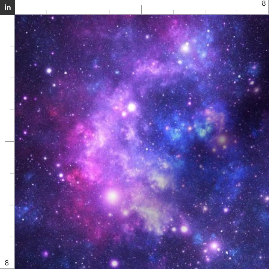 Spoonflower Celestial Watercolor Astronomy Fabric - Organic Cotton Sateen Fat Quarter For Sewing