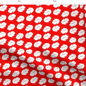 Hawaiian Leaf Fabric - Hawaiian Small By Lowa84 - Red Tropical Leaf Cotton Fabric By The Yard With Spoonflower
